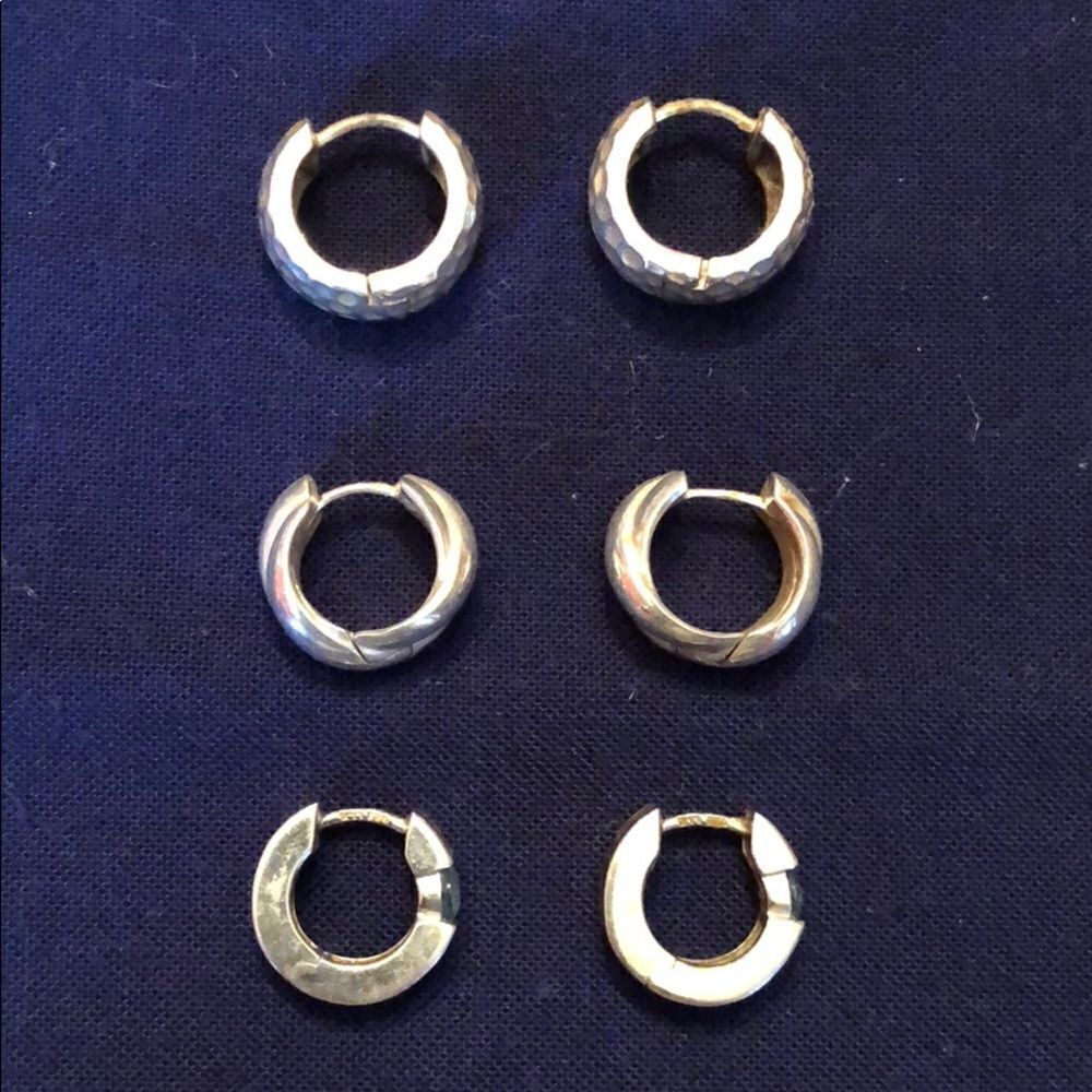 Set of Silver Clip Earrings